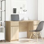 vidaXL Bureau Chêne sonoma 140 x 49 x 76 cm Bois d'ingénierie