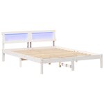 vidaXL Cadre de lit Blanc 160 x 200 cm Bois massif en pin