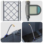 vidaXL Pots de jardin Gris clair 80 x 80 x 142 cm Acier