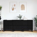 vidaXL Buffet 3 Pièces Chêne noir 60 x 35 x 70 cm