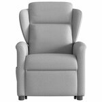 vidaXL Fauteuil inclinable de massage électrique gris nuage tissu