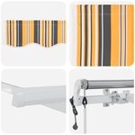 vidaXL Auvent rétractable électrique Multicolore 400 × 350 cm