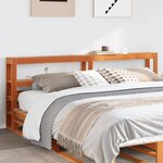 vidaXL Tête de lit avec étagères marron cire 200 cm bois massif de pin
