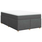 vidaXL Sommier à lattes de lit avec matelas gris foncé 120x190cm tissu