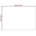 vidaXL Tapis de surface Moiré HUARTE Naturel 230 x 160 cm Polyester