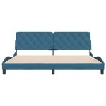 vidaXL Cadre de lit sans matelas bleu 200x200 cm velours