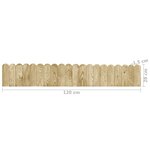 vidaXL Rouleaux de bordure 2 Pièces 120 cm Bois de pin imprégné