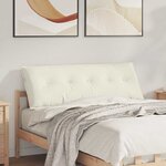 vidaXL Coussin de Dos Crème 140 x 50 cm Tissu en velours côtelé