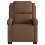 vidaXL Fauteuil inclinable électrique marron tissu
