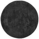 vidaXL Tapis shaggy PAMPLONA poils longs moderne anthracite Ø 80 cm