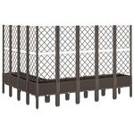 vidaXL Jardinière avec treillis marron 200x160x142 cm PP