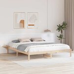 vidaXL Cadre de lit avec tables de chevet Marron Marron