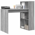vidaXL Bureau Gris Sonoma 108 x 55 x 103.5 cm Bois d'ingénierie