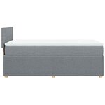vidaXL Sommier à lattes de lit et matelas Gris clair 90x190 cm Tissu