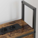 vidaXL Headboard de Rangement avec Station de Charge Chêne fumé 90 cm