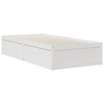 vidaXL Lit bibliothèque sans matelas blanc 75x190cm bois de pin massif