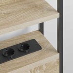 vidaXL Tête de lit de rangement Chêne sonoma 135 cm Bois d'ingénierie