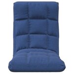vidaXL Chaise pliable de sol Bleu Tissu