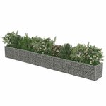 vidaXL Lit surélevé à gabion Acier galvanisé 450x50x50 cm