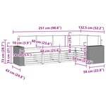 vidaXL Ensemble de canapés d'extérieur 5 pc Naturel et Anthracite