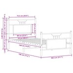 vidaXL Cadre de lit sans matelas chêne marron 75x190cm bois ingénierie