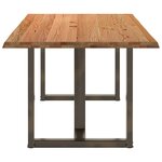 vidaXL Table à manger marron clair bois de chêne massif rectangulaire