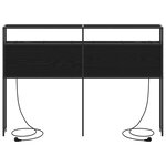 vidaXL Tête de lit de rangement Chêne Noir 135 cm Bois d'ingénierie