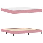 vidaXL Lit boxspring avec matelas Rose 200 x 200 cm Velours