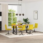 vidaXL Chaises à manger lot de 6 jaune velours