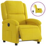 vidaXL Fauteuil inclinable électrique jaune velours