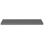 vidaXL Étagère murale flottante 2 Pièces Gris brillant 90x23 5x3 8 cm MDF