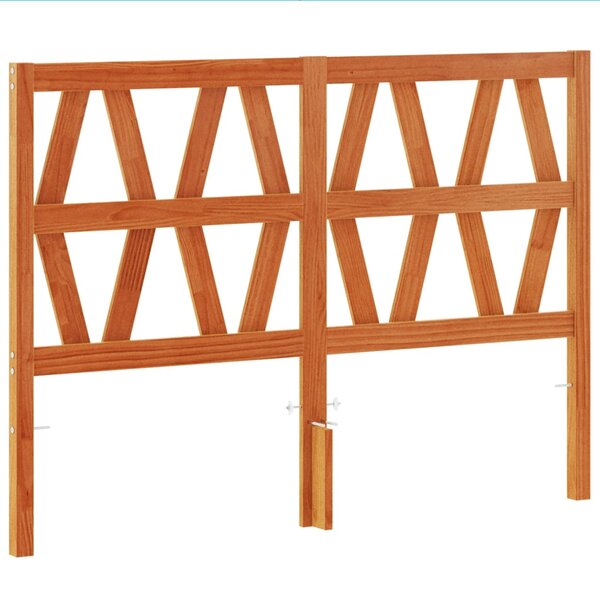 vidaXL Tête de lit cire marron 135 cm bois massif de pin