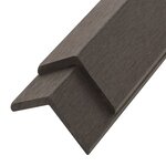 vidaXL Cornière de terrasse 5 Pièces WPC 170 cm Marron foncé