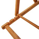 Chaises de plage pliantes vidaXL 2 Pièces en bois d'acacia bleu et Textilène