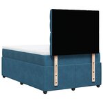 vidaXL Sommier à lattes de lit et matelas Bleu foncé 120x200cm Velours