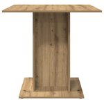 vidaXL Table à manger chêne artisanal 80x80x75 cm bois d'ingénierie