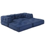 vidaXL Unité de canapé modulaire 2 Pièces Indigo 140 x 70 x 56 cm Tissu