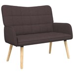 vidaXL Sofa 2 places Marron foncé 115 x 61 x 87 cm Tissu