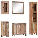 vidaXL Ensemble de salle de bain 5 Pièces Bois d'acacia massif