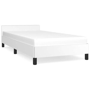 vidaXL Cadre de lit avec tête de lit sans matelas blanc 100x200 cm