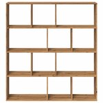 vidaXL Bibliothèque chêne artisanal 132x29x141 5 cm bois d'ingénierie