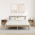 vidaXL Cabinet de chevet 2 Pièces Chêne artisanal 40 x 35 x 50 cm