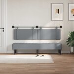 vidaXL Tête de lit suspendue Gris clair Tissu