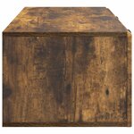 vidaXL Meuble TV mural Chêne fumé 78 5 x 41 x 30 cm Bois d'ingénierie