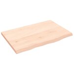 vidaXL Étagère murale 60x40x2 cm bois de chêne massif non traité