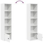 vidaXL Bibliothèque blanc 31x24x127 cm bois d'ingénierie
