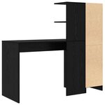 vidaXL Bureau 2 Pièces Chêne noir