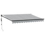 vidaXL Auvent rétractable anthracite et blanc 3 5x2 5m tissu/aluminium