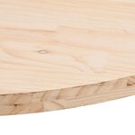vidaXL Dessus de table 90x45x2 5 cm bois de pin massif ovale