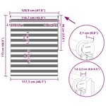 Store enrouleur tamisant 120 x 175 cm gris